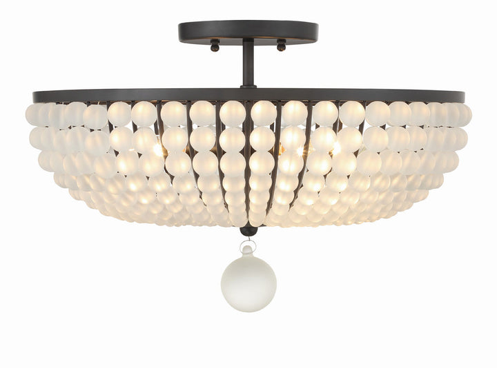 Crystorama Crystorama Bella 4 Light Matte Black Semi Flush Mount