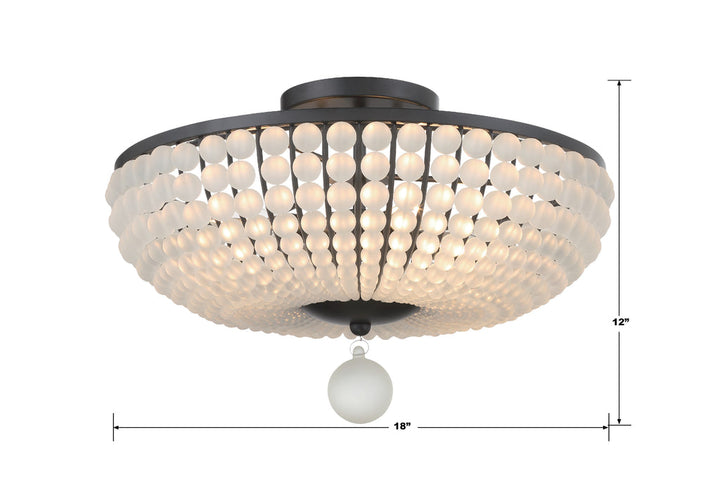 Crystorama Crystorama Bella 4 Light Matte Black Semi Flush Mount