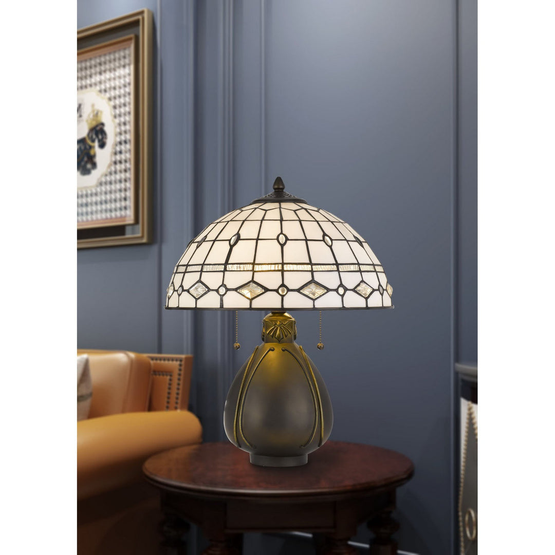 60W X 2 TIFFANY TABLE LAMP Cal Lighting