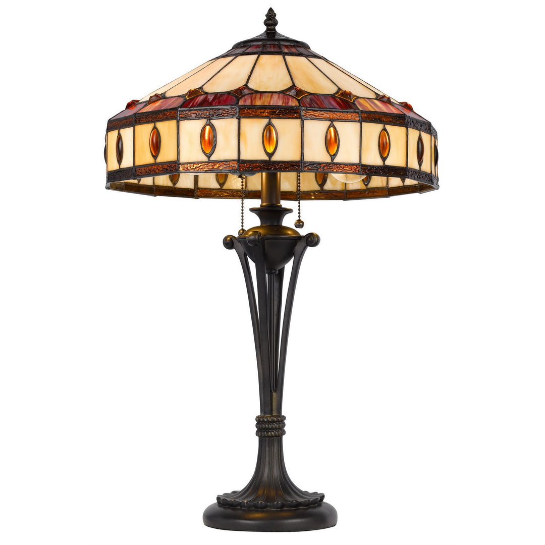 60W X 2 TIFFANY TABLE LAMP Cal Lighting