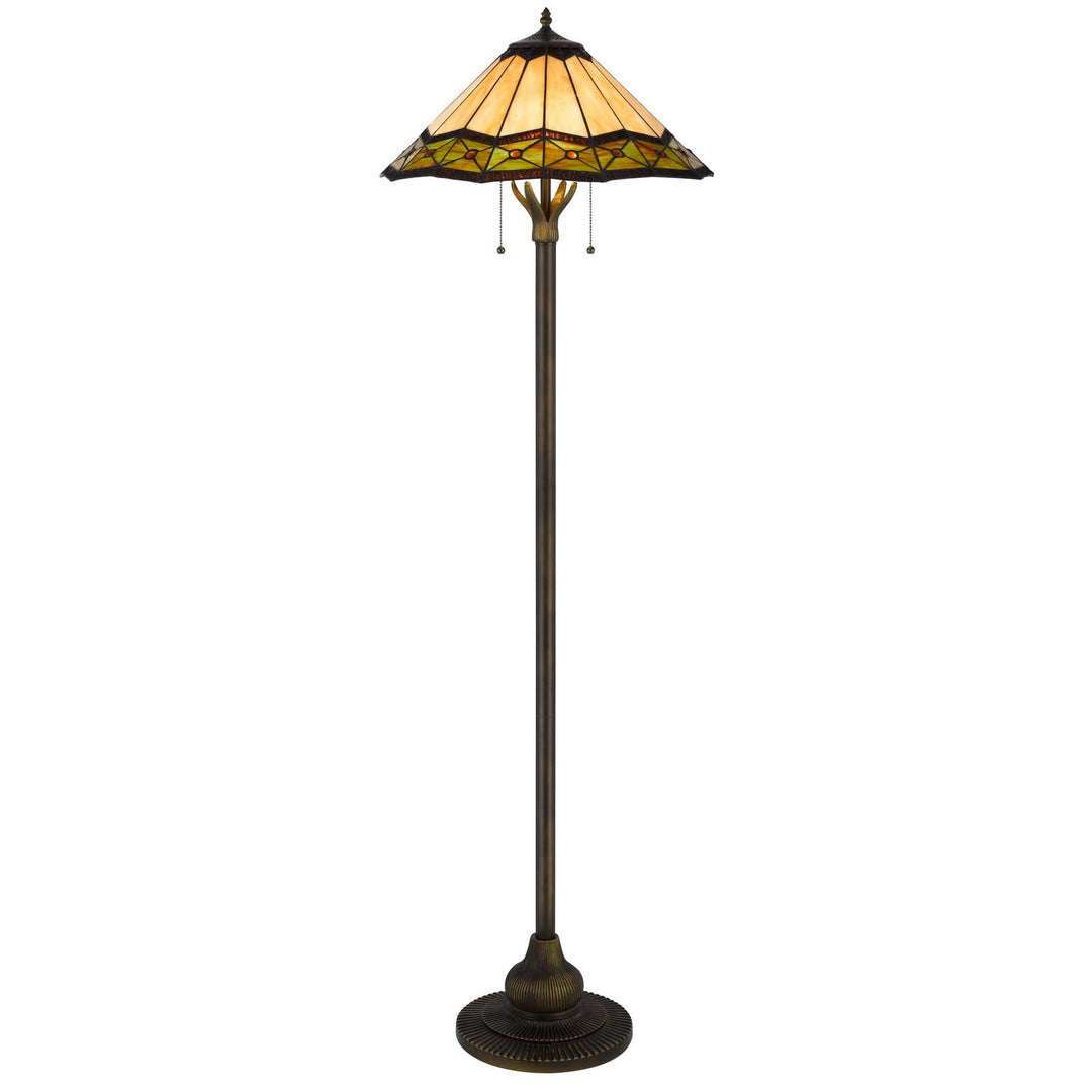 60W X 2 ARMSCROFT TIFFANY FLOOR LAMP Cal Lighting