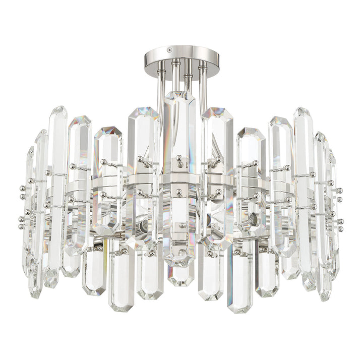 Crystorama Crystorama Bolton 4 Light Polished Nickel Semi Flush Mount