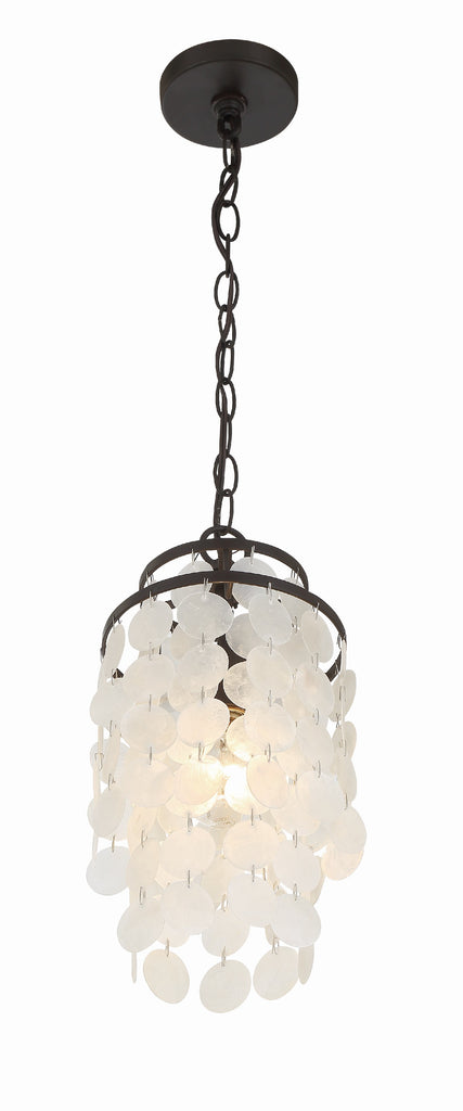 Brielle 1 Light Dark Bronze Mini Pendant Crystorama