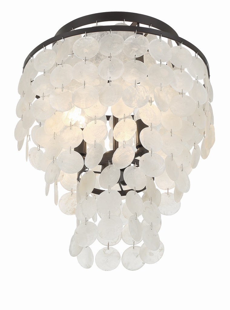 Crystorama Crystorama Brielle 3 Light Dark Bronze Flush Mount