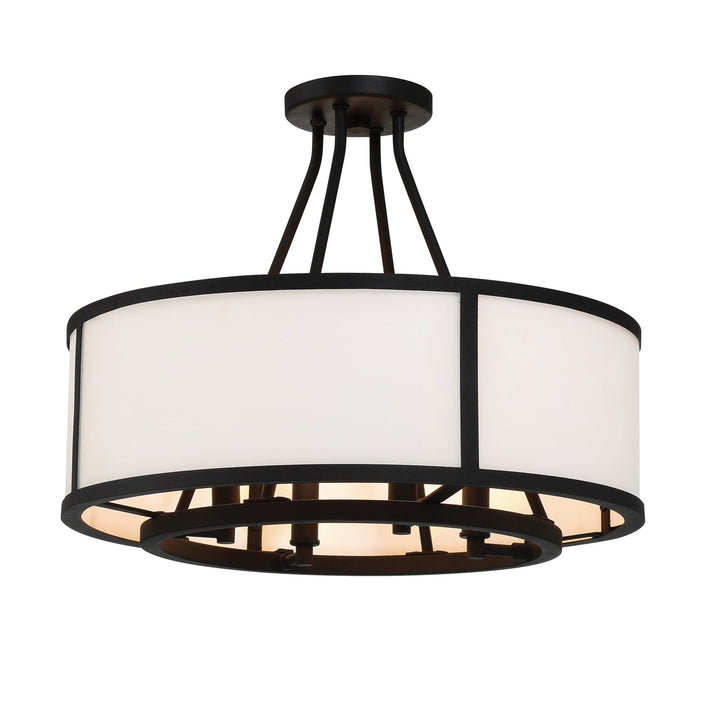 Crystorama Crystorama Bryant 4 Light Black Forged Semi Flush Mount