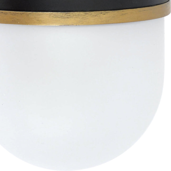 Brian Patrick Flynn Capsule 1 Light Matte Black + Textured Gold Outdoor Sconce Crystorama