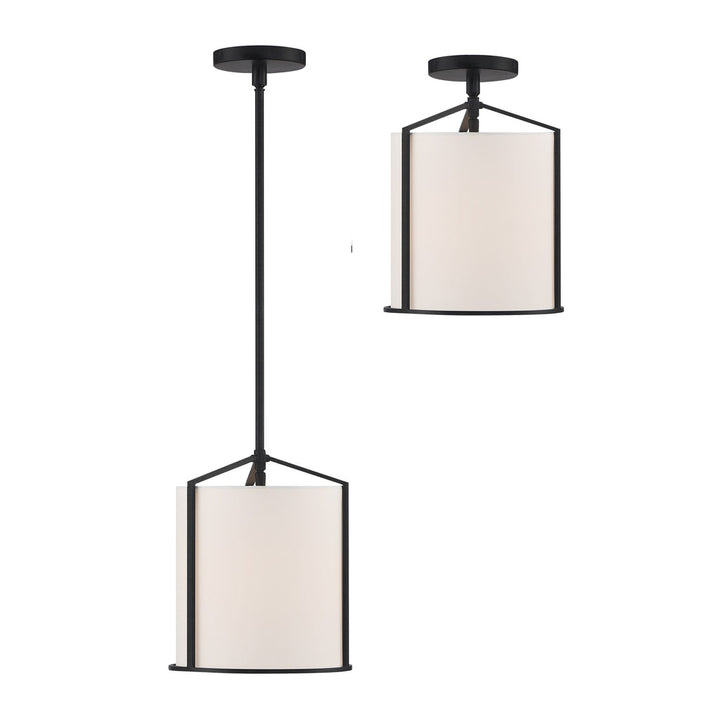 Carlyn 1 Light Black Mini Pendant Crystorama