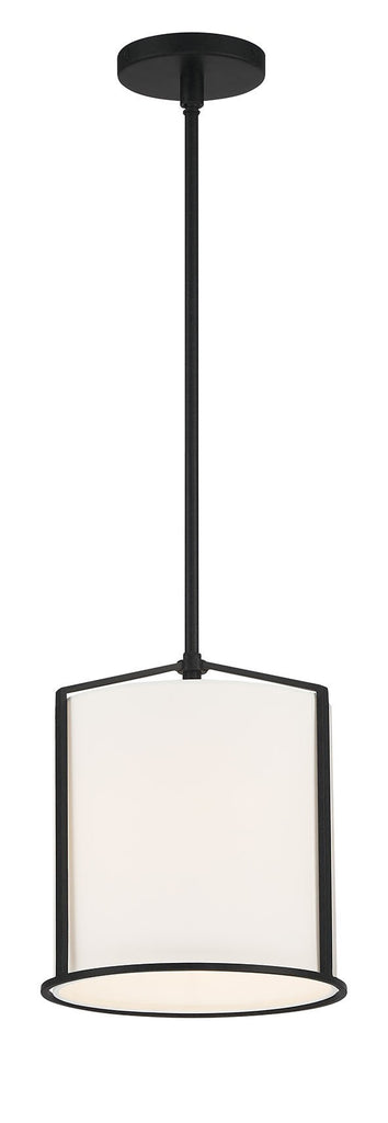 Carlyn 1 Light Black Mini Pendant Crystorama