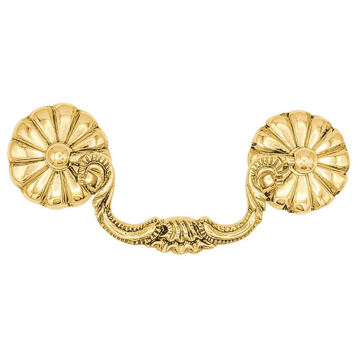 4 1/2 Inch Beaded Victorian Bail Pull with Petal Mount