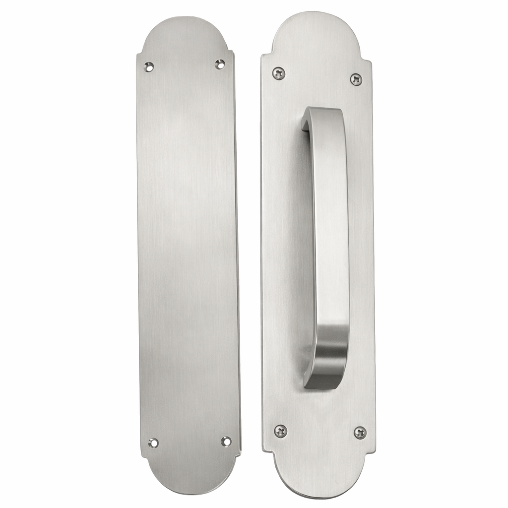 12 Inch Traditional Style Door Push and Pull Plate Set