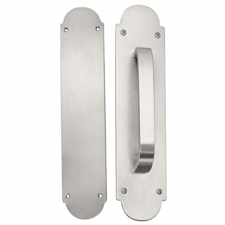 12 Inch Traditional Style Door Push and Pull Plate Set