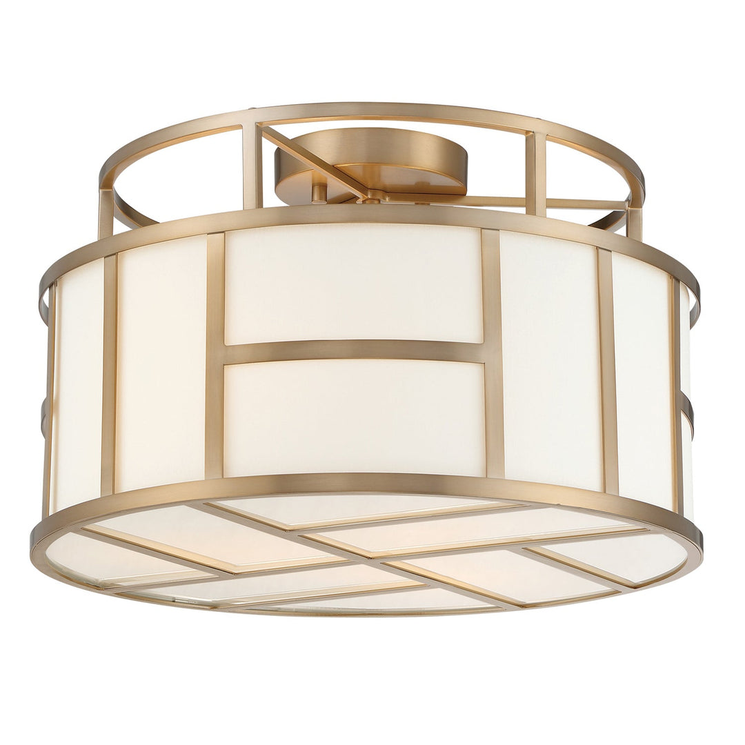 Crystorama Crystorama Libby Langdon Danielson 3 Light Vibrant Gold Semi Flush Mount