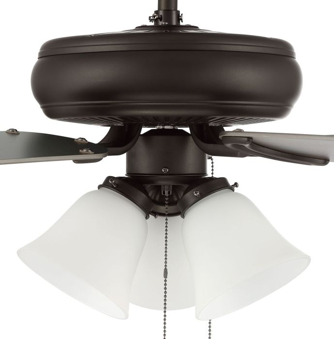 ##Antique Hardware## 52" Decorator's Choice 3 Light in Espresso w/ Walnut/Espresso Blades