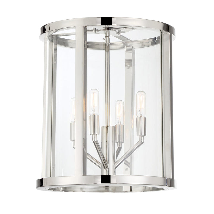 Crystorama Crystorama Libby Langdon Devon 4 Light Polished Nickel Semi Flush Mount