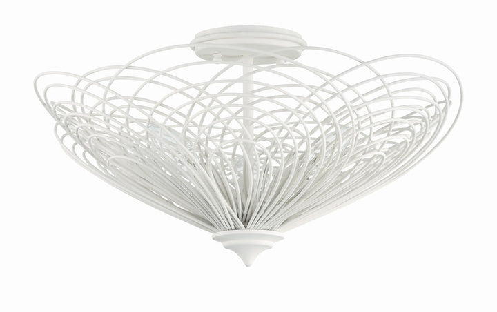 Crystorama Crystorama Doral 3 Light Matte White Semi Flush Mount