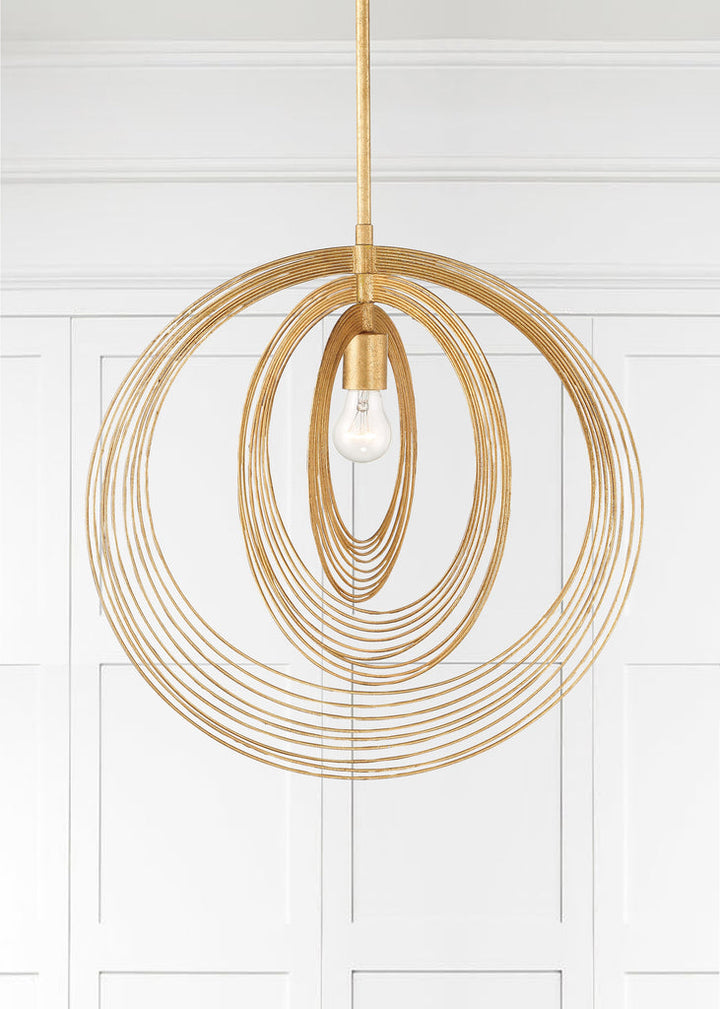 Doral 1 Light Renaissance Gold Pendant Crystorama