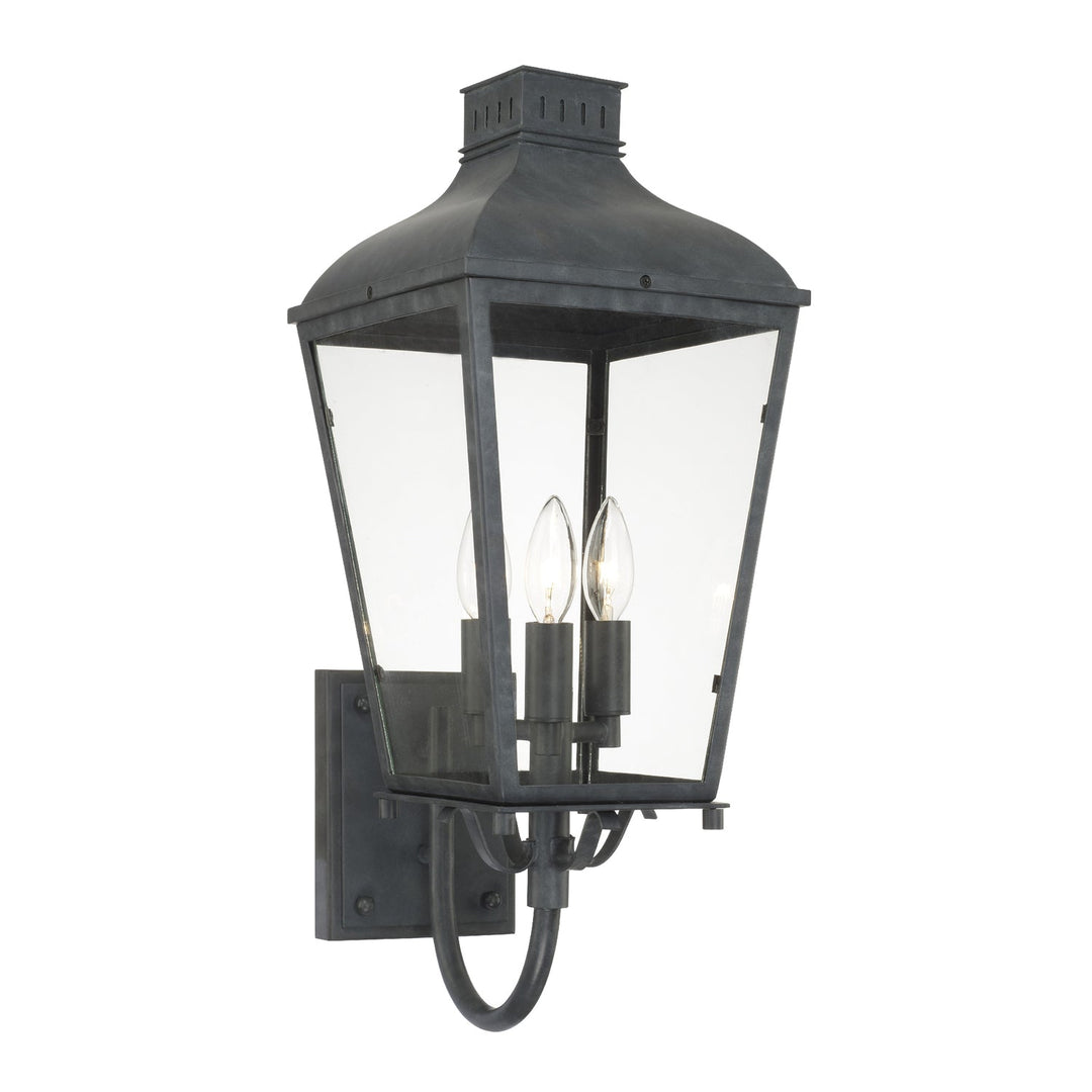 Dumont 3 Light Graphite Outdoor Sconce Crystorama