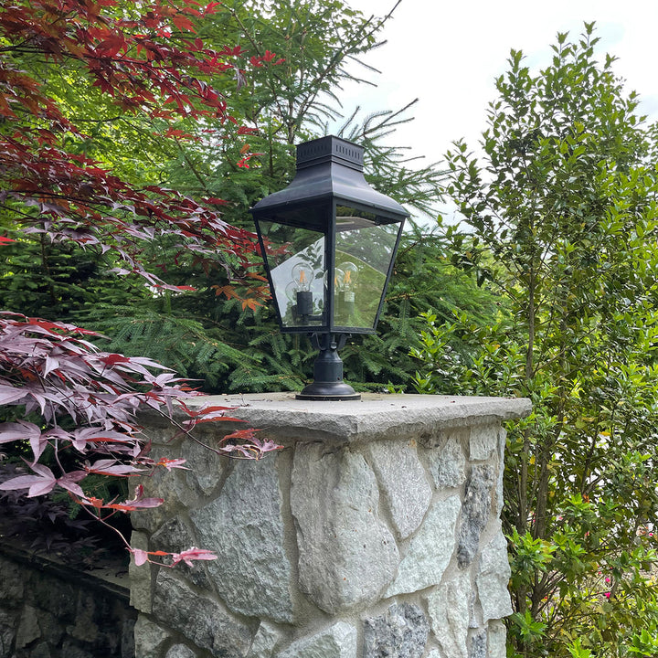 Dumont 3 Light Graphite Outdoor Post Crystorama