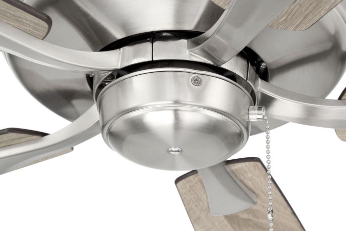 ##Antique Hardware## 52" Eos in Brushed Polished Nickel w/ Driftwood/Walnut Blades