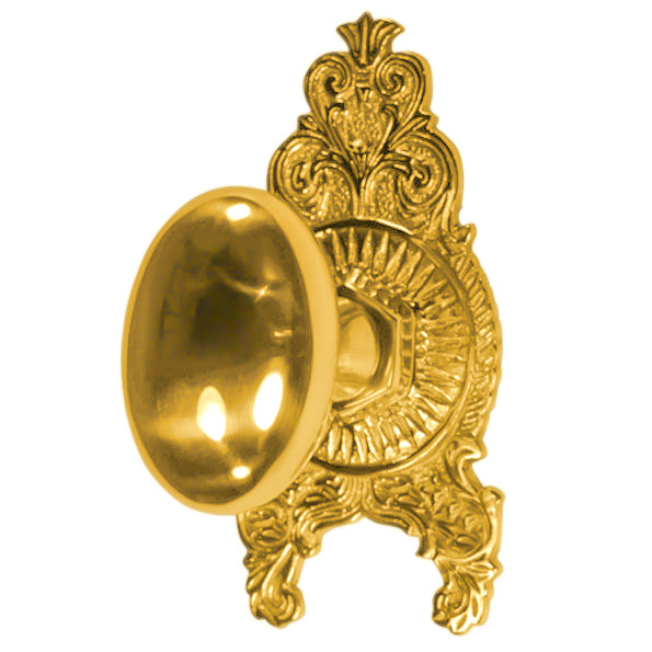 Ornate Victorian Rosette Door Set with Egg Door Knobs (Several Finishes Available)