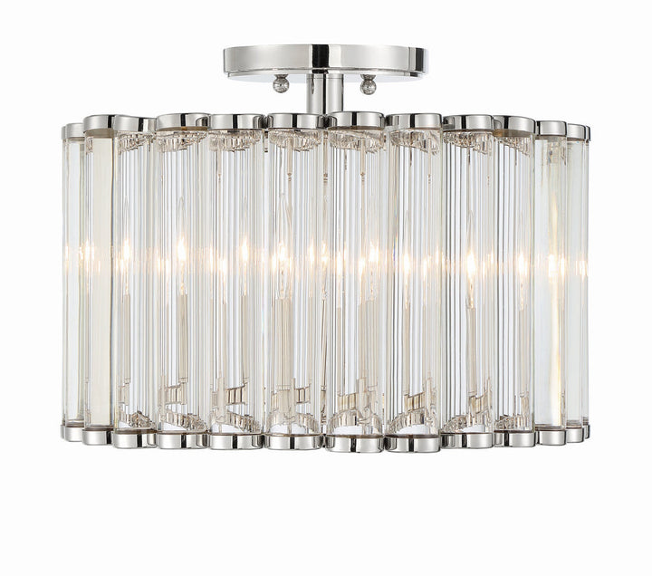 Crystorama Crystorama Libby Langdon Elliot 4 Light Polished Nickel Semi Flush Mount