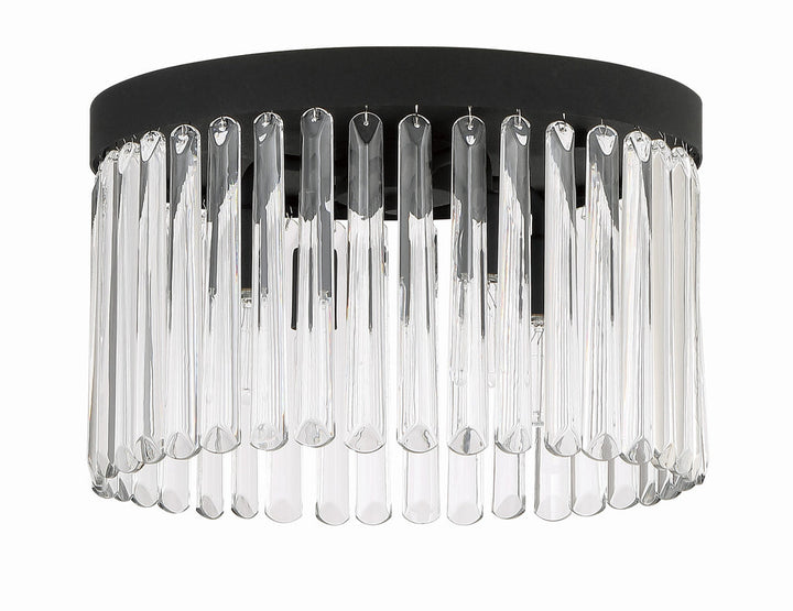 Crystorama Crystorama Emory 4 Light Black Forged Flush Mount