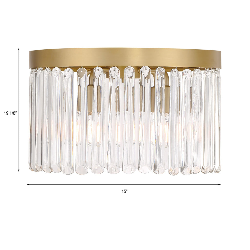 Crystorama Crystorama Emory 4 Light Modern Gold Flush Mount