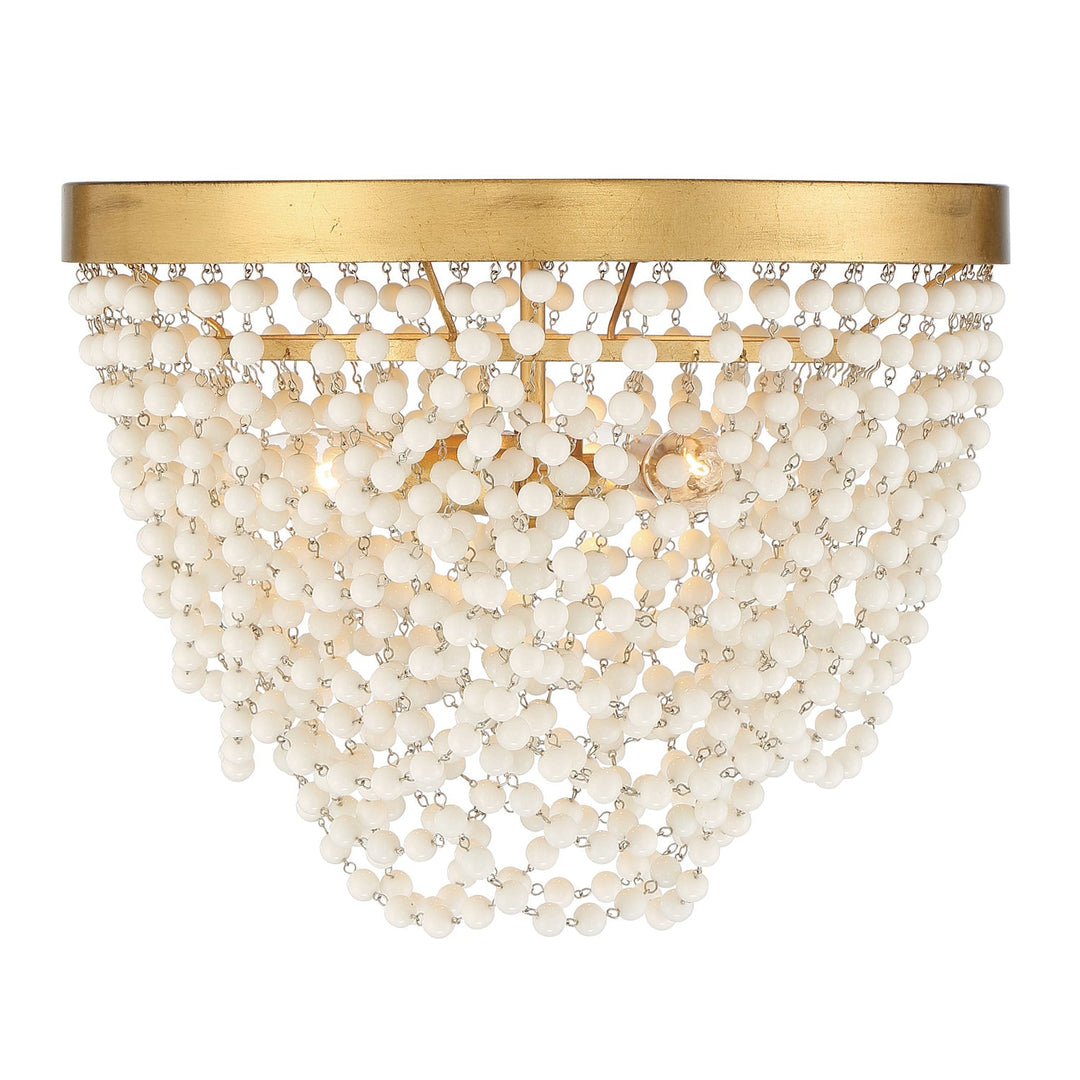 Crystorama Crystorama Fiona 3 Light Antique Gold Flush Mount