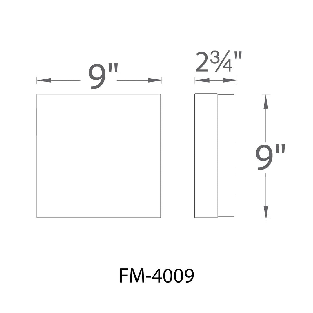 Dice LED Square Flush Mount