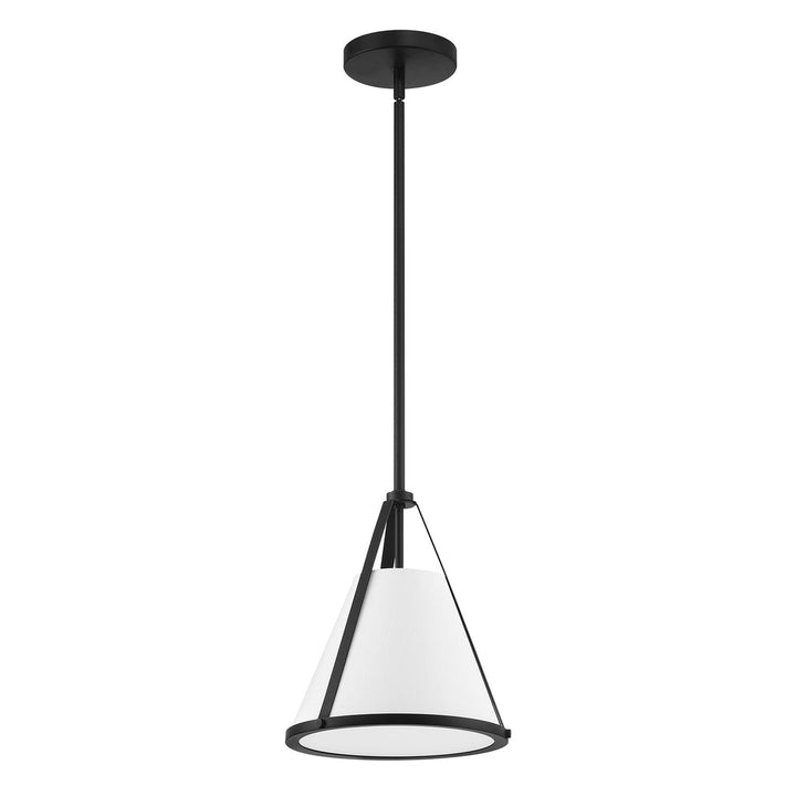 Fulton 1 Light Black Pendant Crystorama