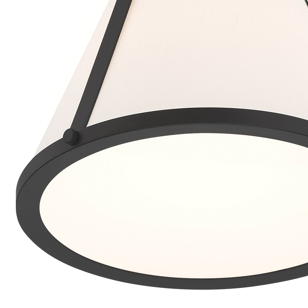 Crystorama Crystorama Fulton 1 Light Black Semi Flush Mount