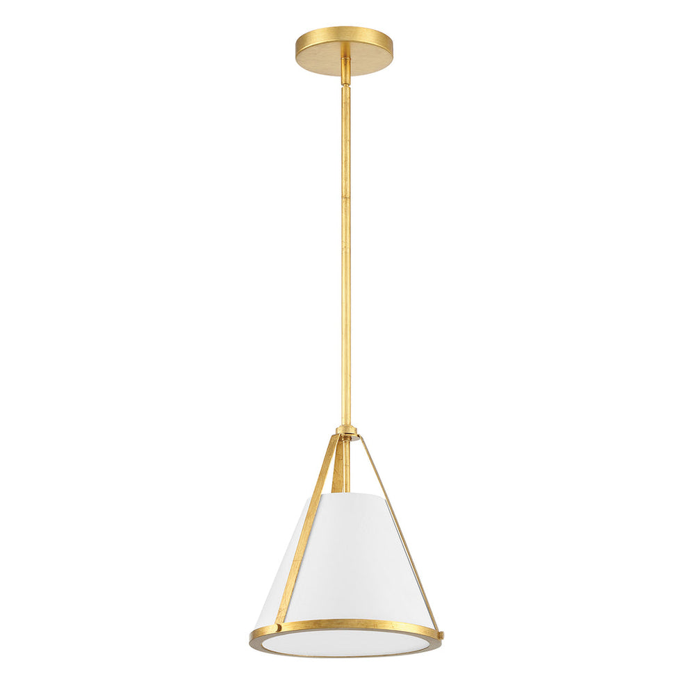 Fulton 1 Light Antique Gold Pendant Crystorama