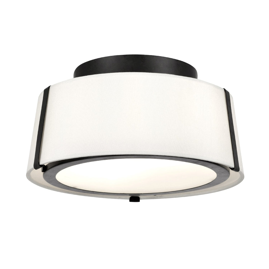 Crystorama Crystorama Fulton 2 Light Matte Black Semi Flush Mount