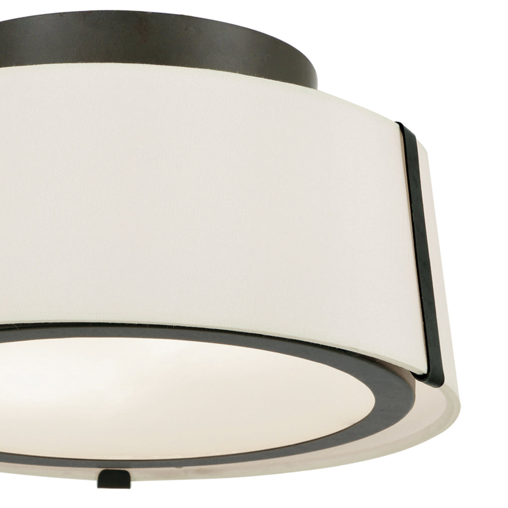 Crystorama Crystorama Fulton 2 Light Matte Black Semi Flush Mount