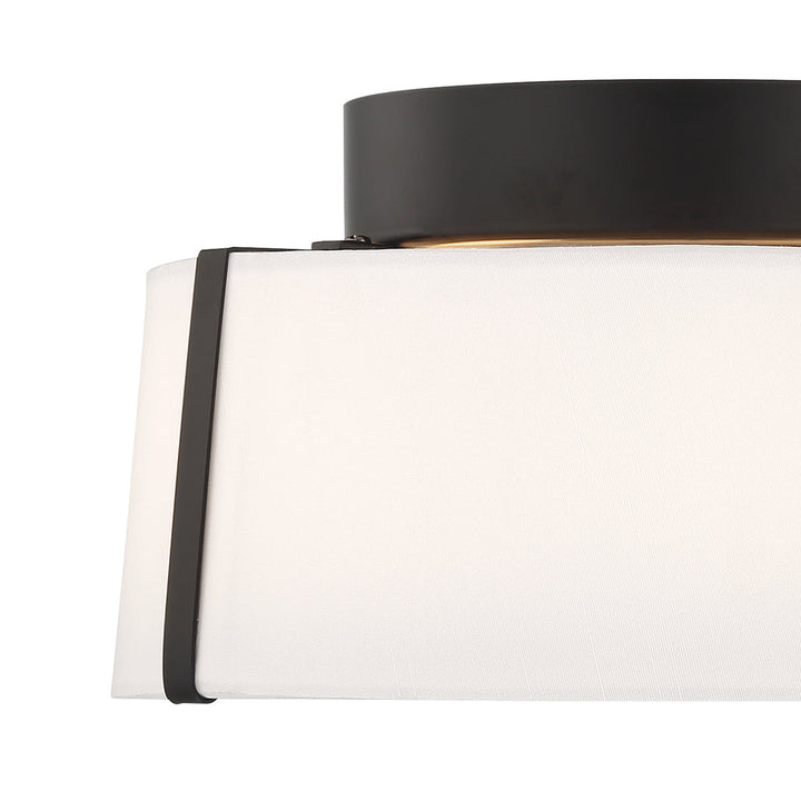 Crystorama Crystorama Fulton 2 Light Matte Black Semi Flush Mount