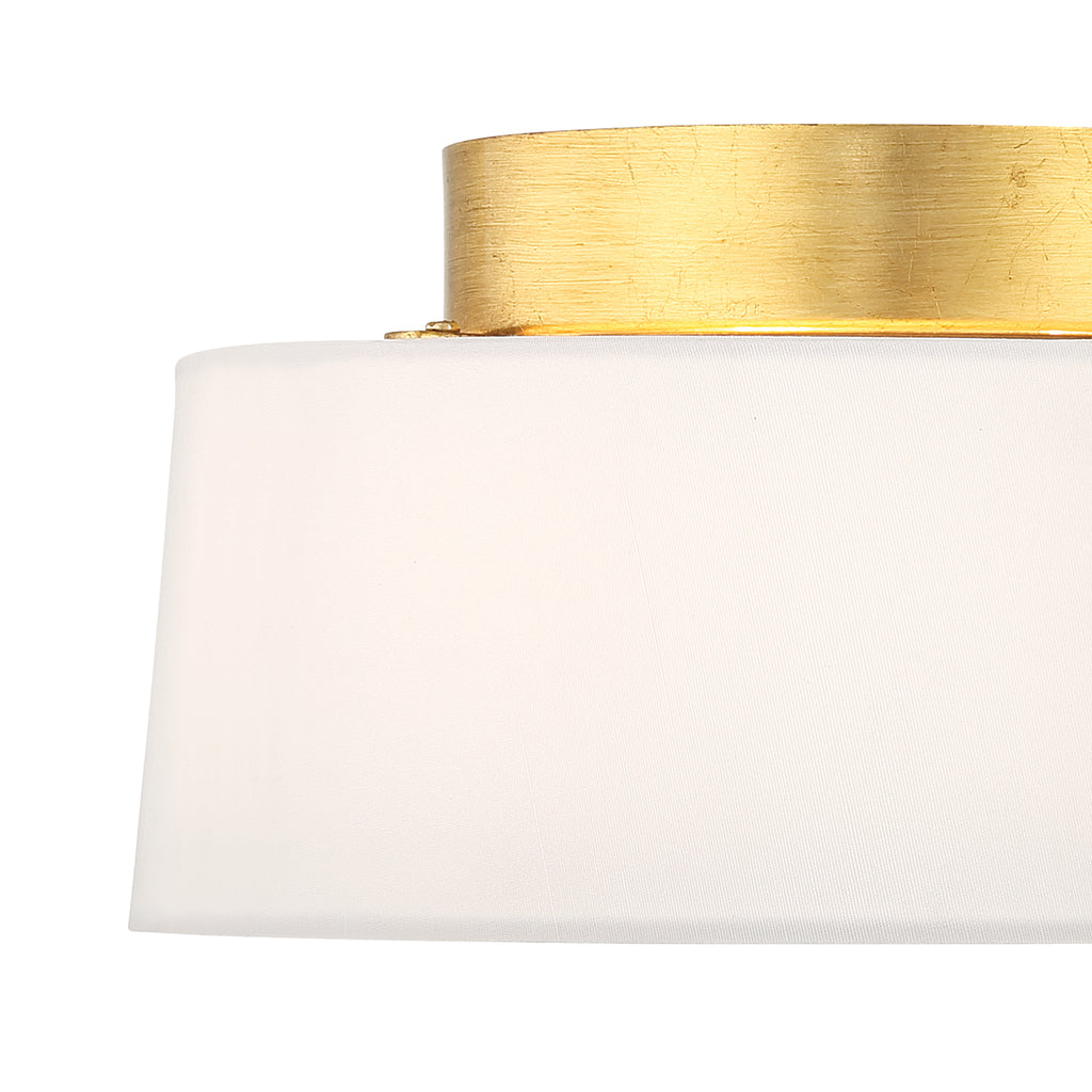 Crystorama Crystorama Fulton 2 Light Antique Gold Semi Flush Mount