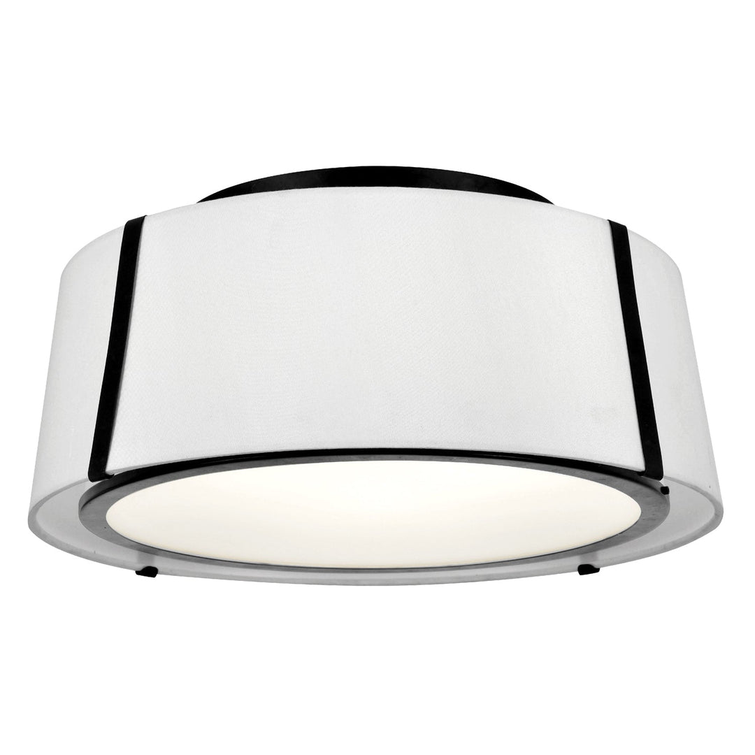 Crystorama Crystorama Fulton 3 Light Matte Black Semi Flush Mount