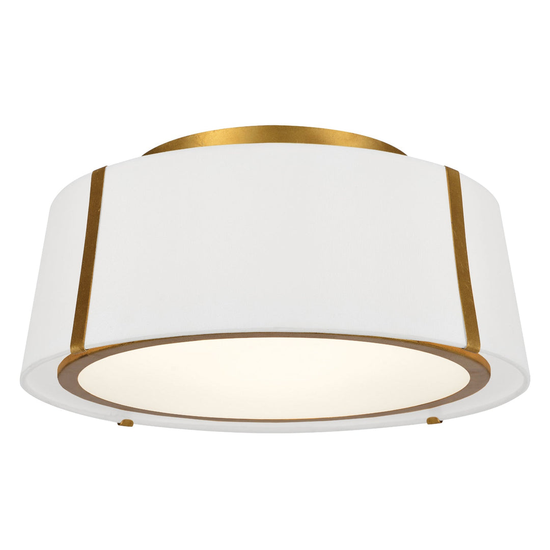 Crystorama Crystorama Fulton 3 Light Antique Gold Semi Flush Mount