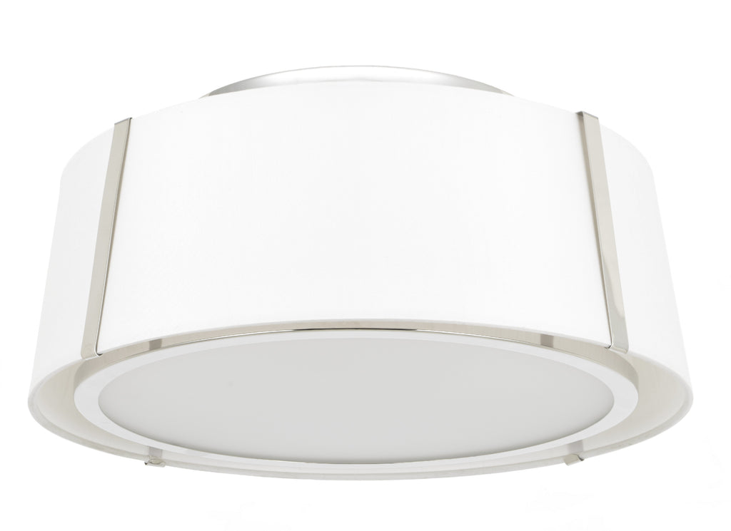 Crystorama Crystorama Fulton 3 Light Polished Nickel Semi Flush Mount