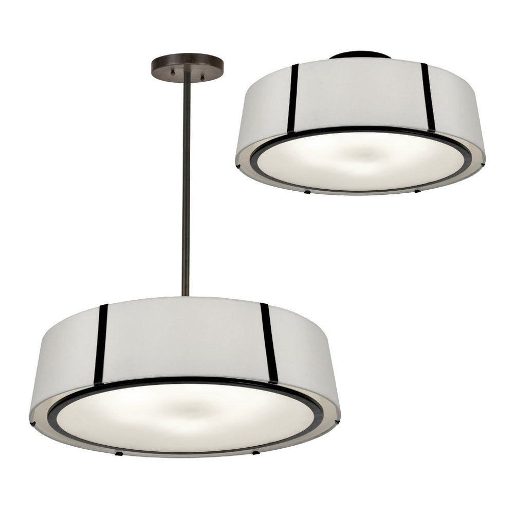 Crystorama Crystorama Fulton 6 Light Matte Black Semi Flush Mount