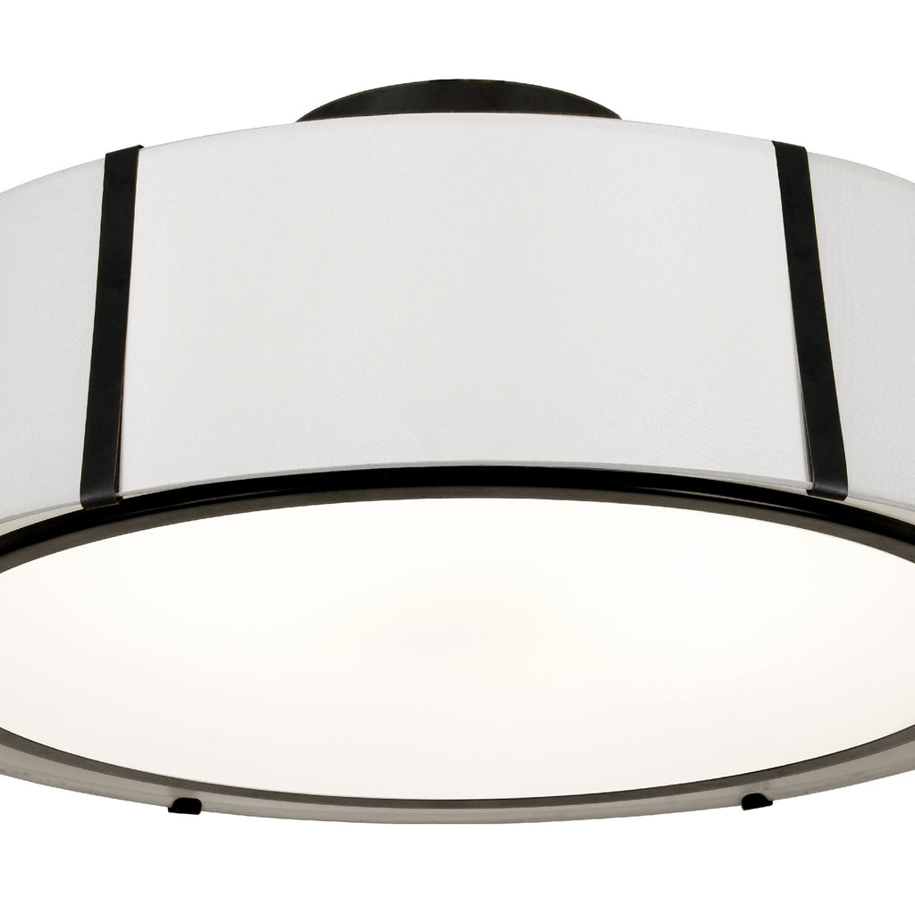 Crystorama Crystorama Fulton 6 Light Matte Black Semi Flush Mount