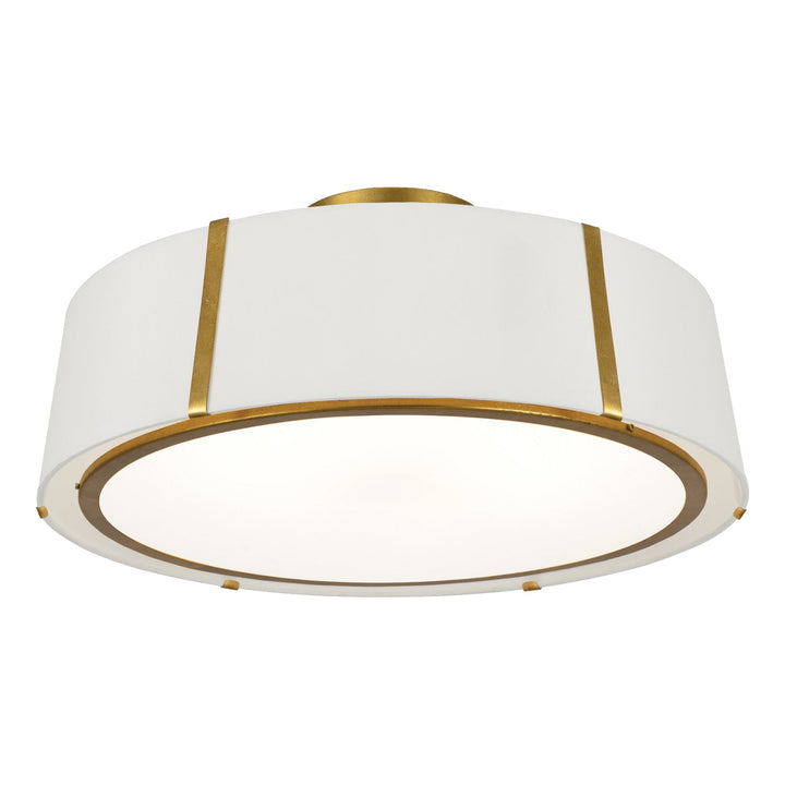 Crystorama Crystorama Fulton 6 Light Antique Gold Semi Flush Mount