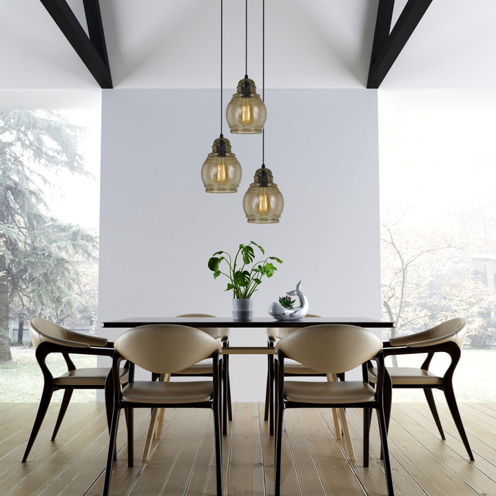 60W TERAMO RIPPLED GLASS PENDANT (EDISON BULB NOT INCLUDED) Cal Lighting