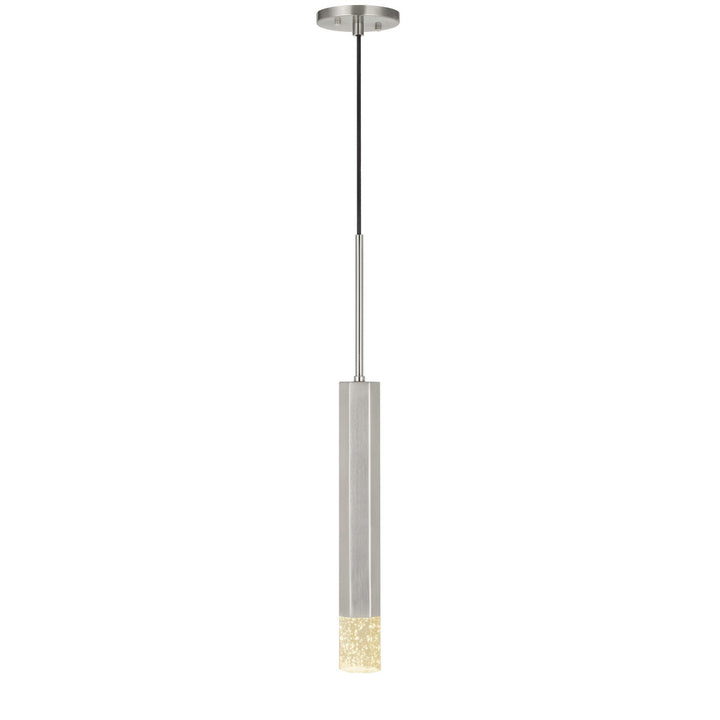 TROY INTEGRATED LED DIMMABLE HEXAGONALUMINUM CASTED 1 LIGHT PENDANT WITH GLASS DIFFUSER Cal Lighting