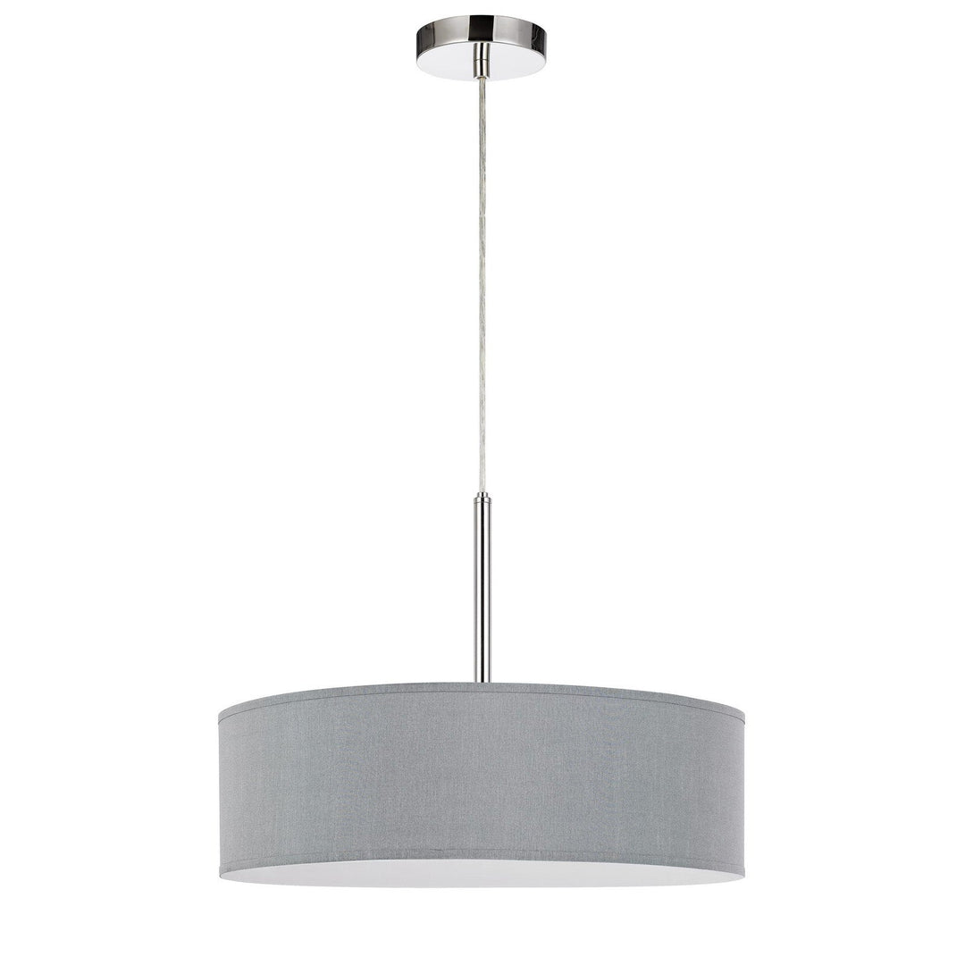 LED 18W DIMMABLE PENDANT WITH DIFFUSER AND HARDBACK FABRIC SHADE Cal Lighting