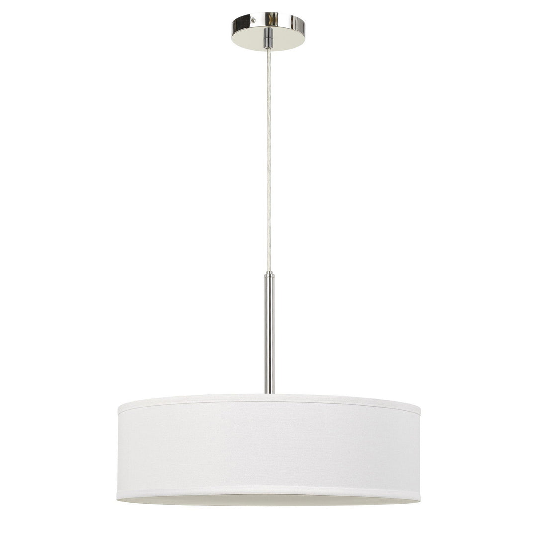 LED 18W DIMMABLE PENDANT WITH DIFFUSER AND HARDBACK FABRIC SHADE Cal Lighting