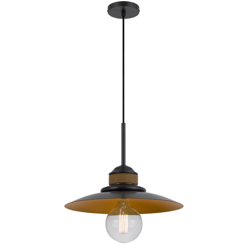 60W MINEOLA METAL MINI PENDANT WITH BURLAP DESIGN Cal Lighting