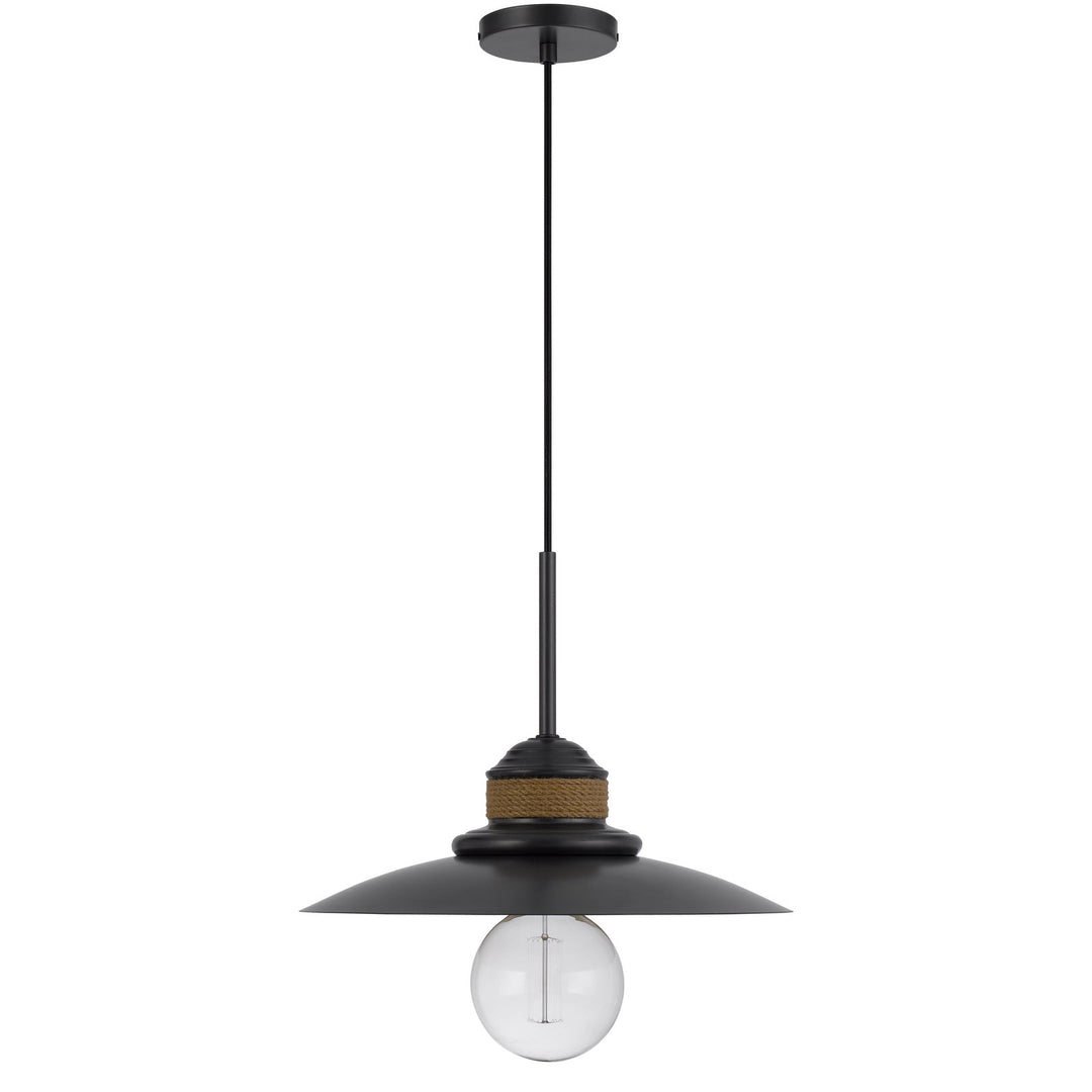 60W MINEOLA METAL MINI PENDANT WITH BURLAP DESIGN Cal Lighting