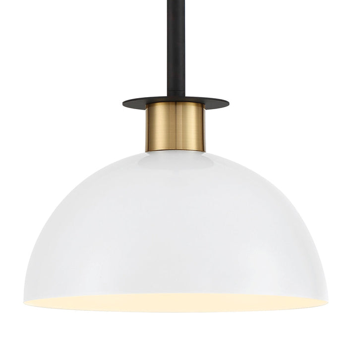 Gigi 1 Light Black + Aged Brass Mini Pendant Crystorama