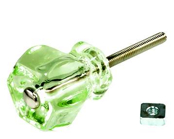 COPPER MOUNTAIN HARDWARE Authentic Glass Hexagon Shape Cabinet & Furniture Knobs in 14 Colors